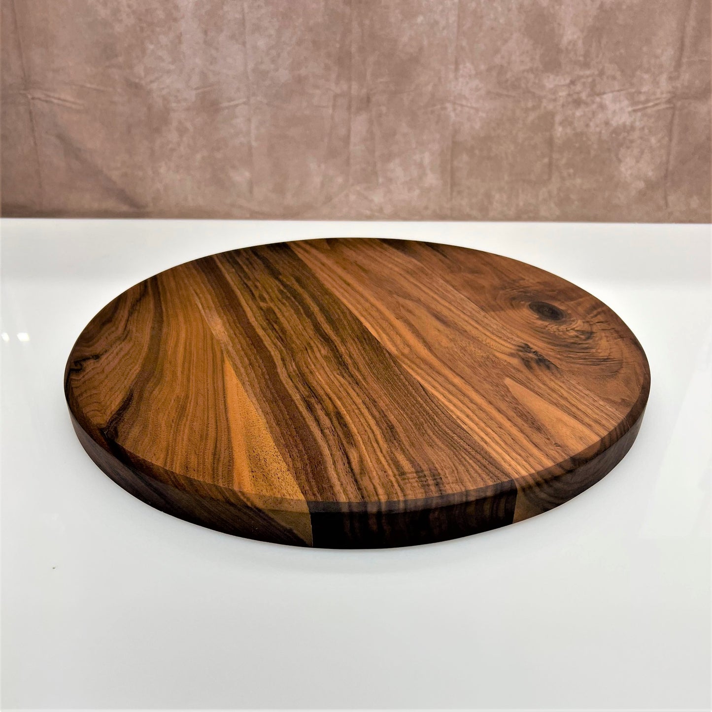 Custom Made Round Black Walnut Table Top