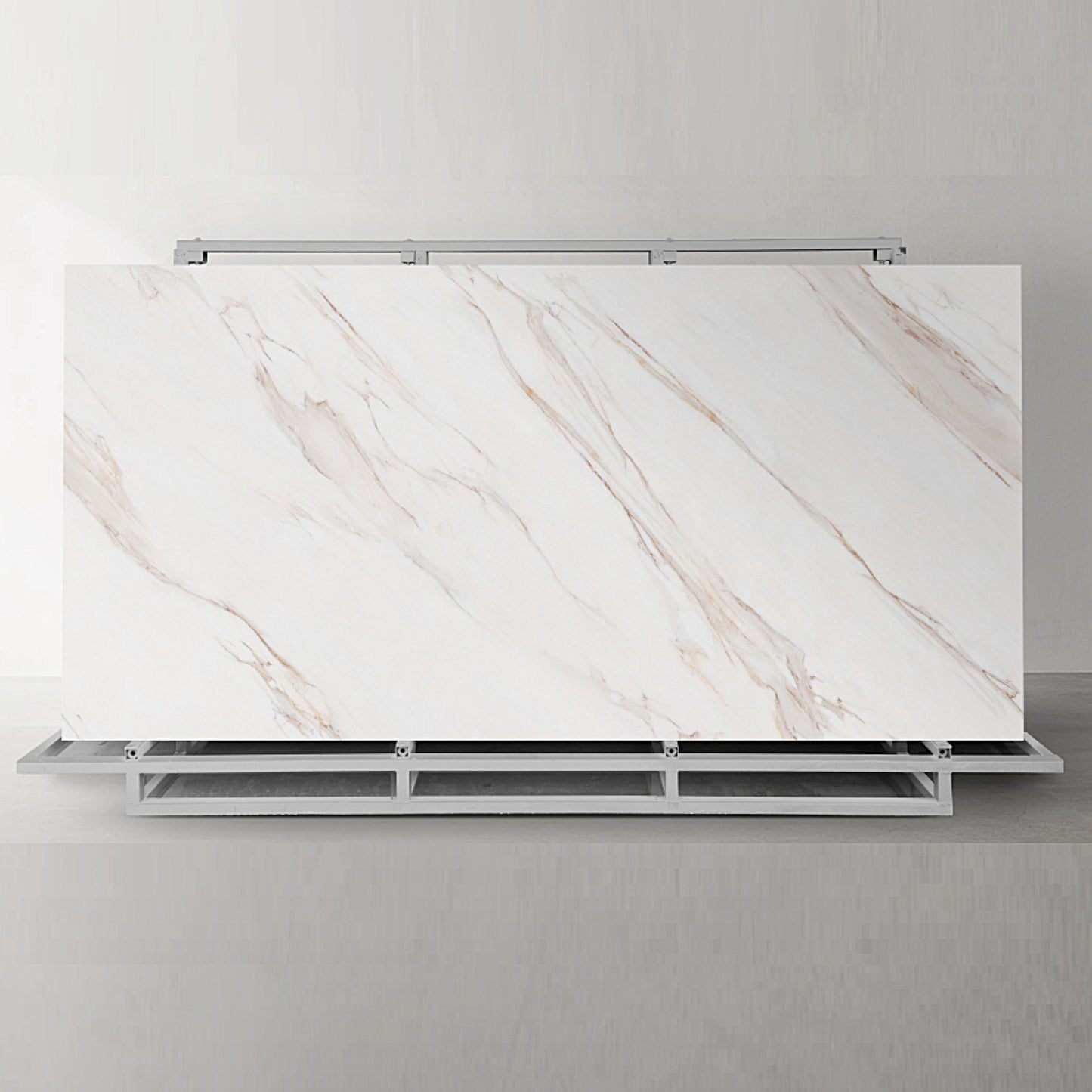 Orchid Stone Coffee Table With Metal Base