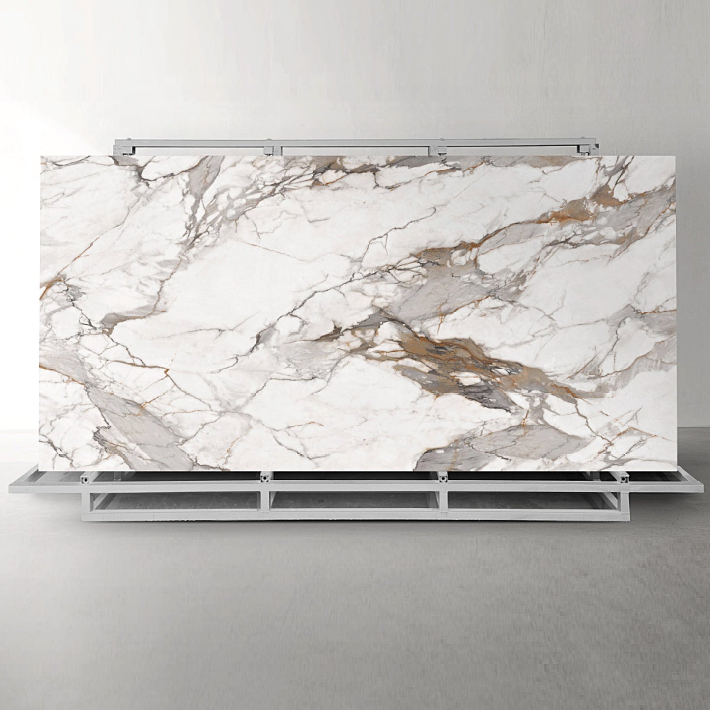 Orchid Stone Coffee Table With Metal Base