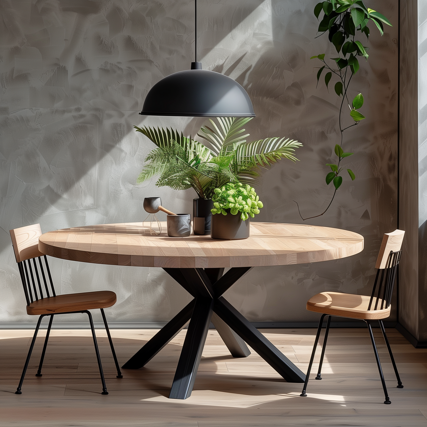 Custom Made Round White Oak Table Top