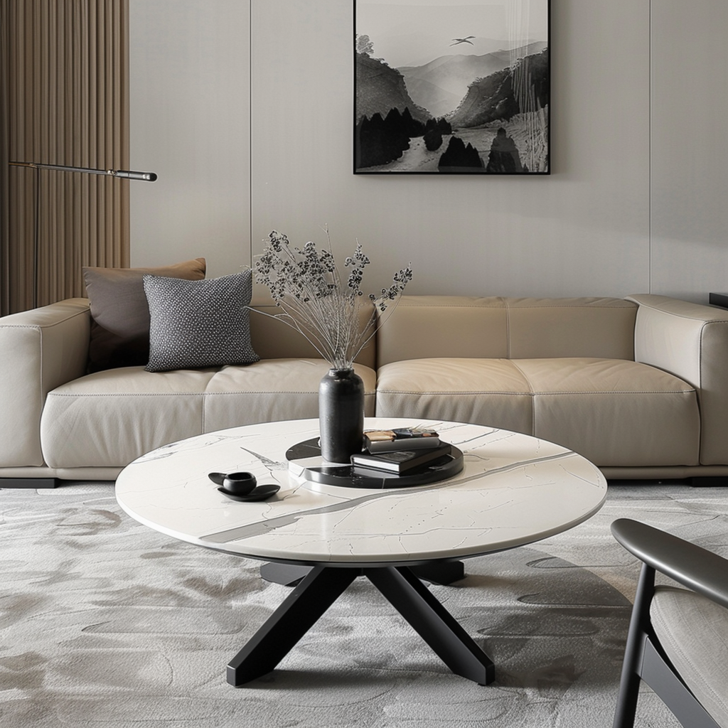 Lily Round Stone Coffee Table - Custom Made