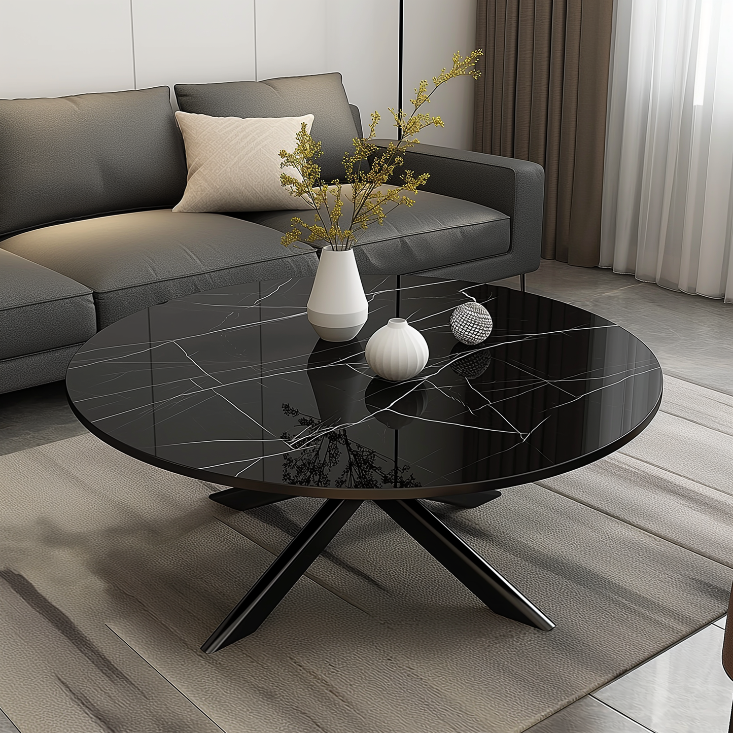 Lily Round Stone Coffee Table - Custom Made