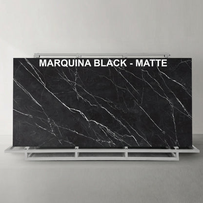 Custom Made Rectangular Stone Dining Table With Solid Wooden Base