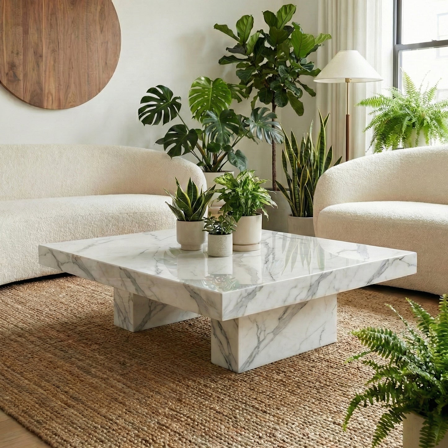 Begonia Square Stone Coffee Table
