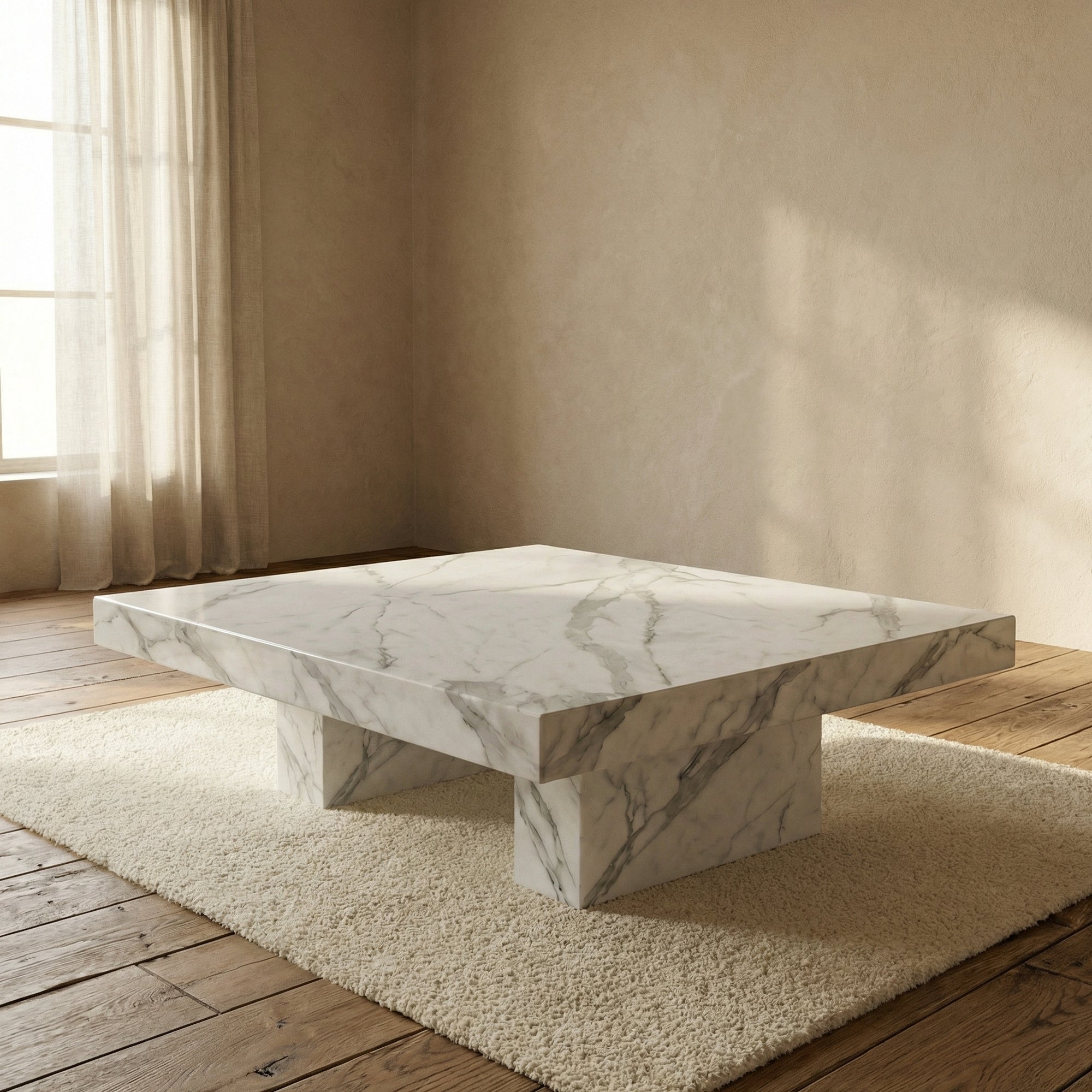 Begonia Square Stone Coffee Table
