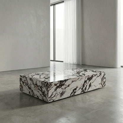 Peony Rectangular Stone Coffee Table