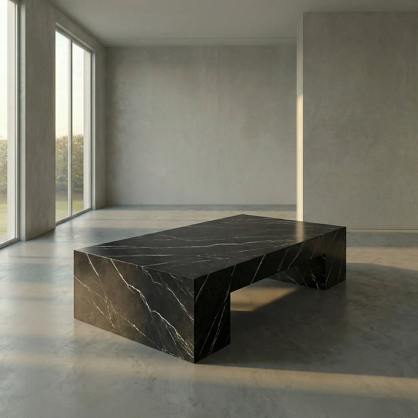 Dahila Rectangular Stone Coffee Table