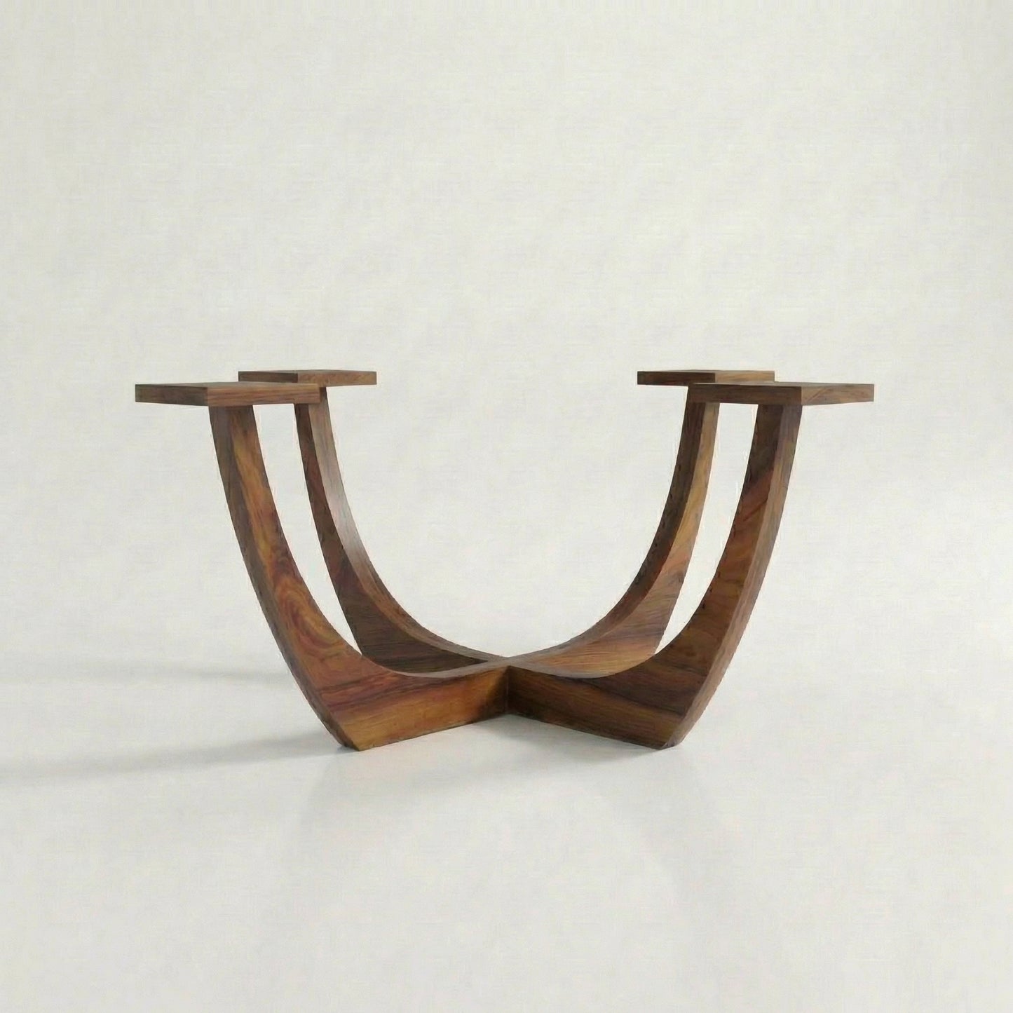 Iris Stone Coffee Table With Solid Wood Base