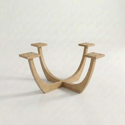 Iris Stone Coffee Table With Solid Wood Base