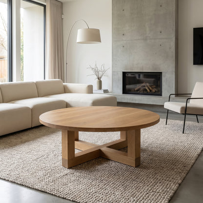 Clover Solid White Oak Coffee Table - Custom Made