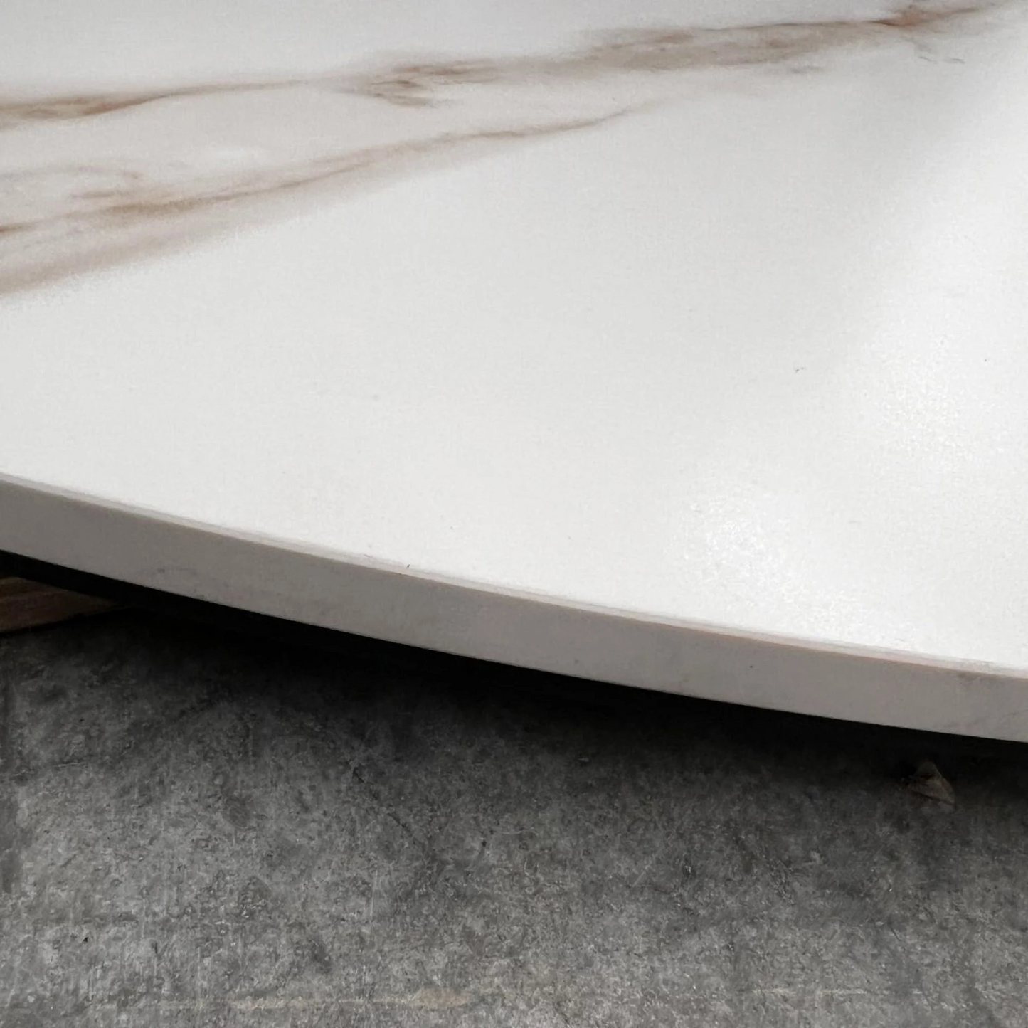Round Stone Table Top - Calacatta Gold - Matte Finish