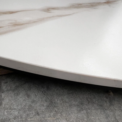 Round Stone Table Top - Calacatta Gold - Matte Finish