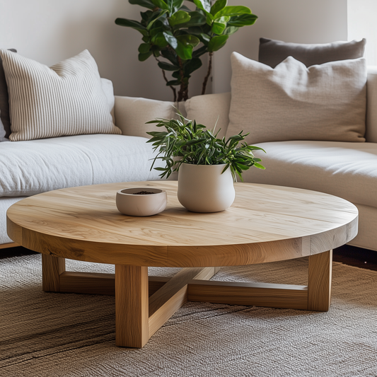 Clover Solid White Oak Coffee Table - Custom Made