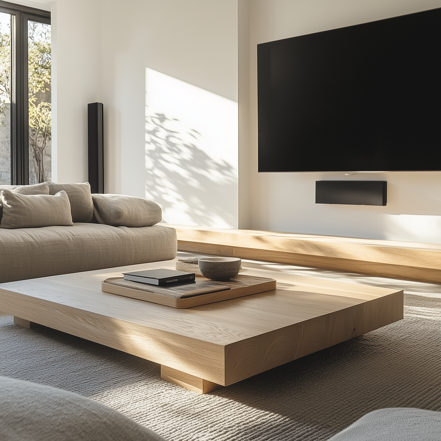 Daisy Square White Oak Coffee Table - Custom Made