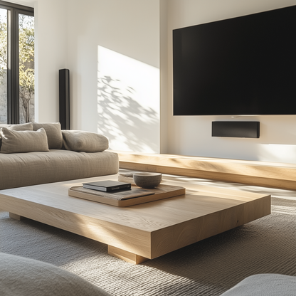 Daisy Square White Oak Coffee Table - Custom Made