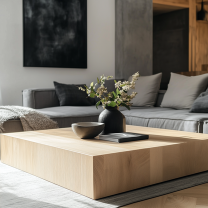 Daisy Square White Oak Coffee Table - Custom Made