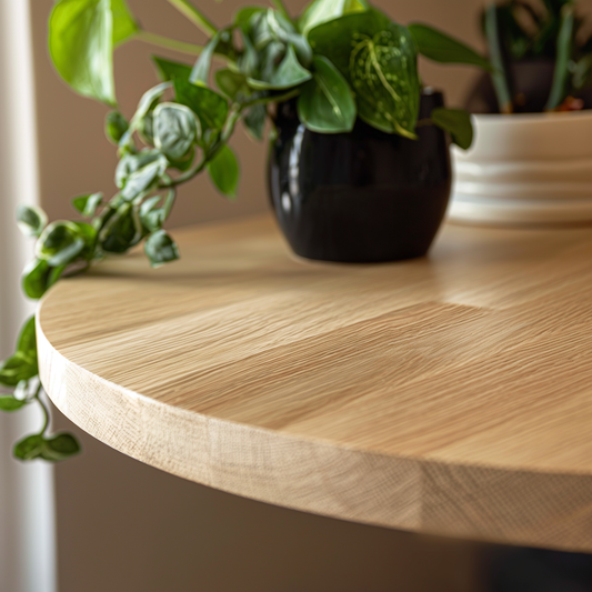 Custom Made Round White Oak Table Top