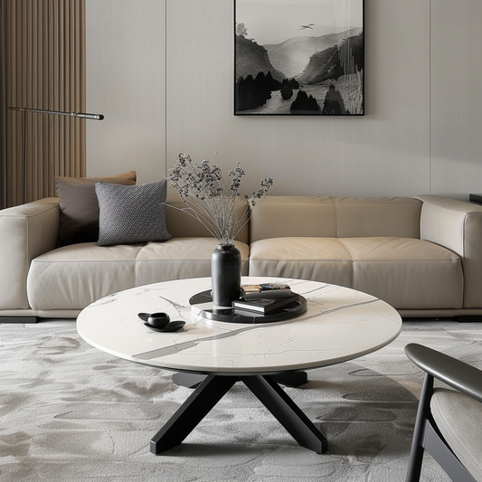 Lily Round Stone Coffee Table - Custom Made