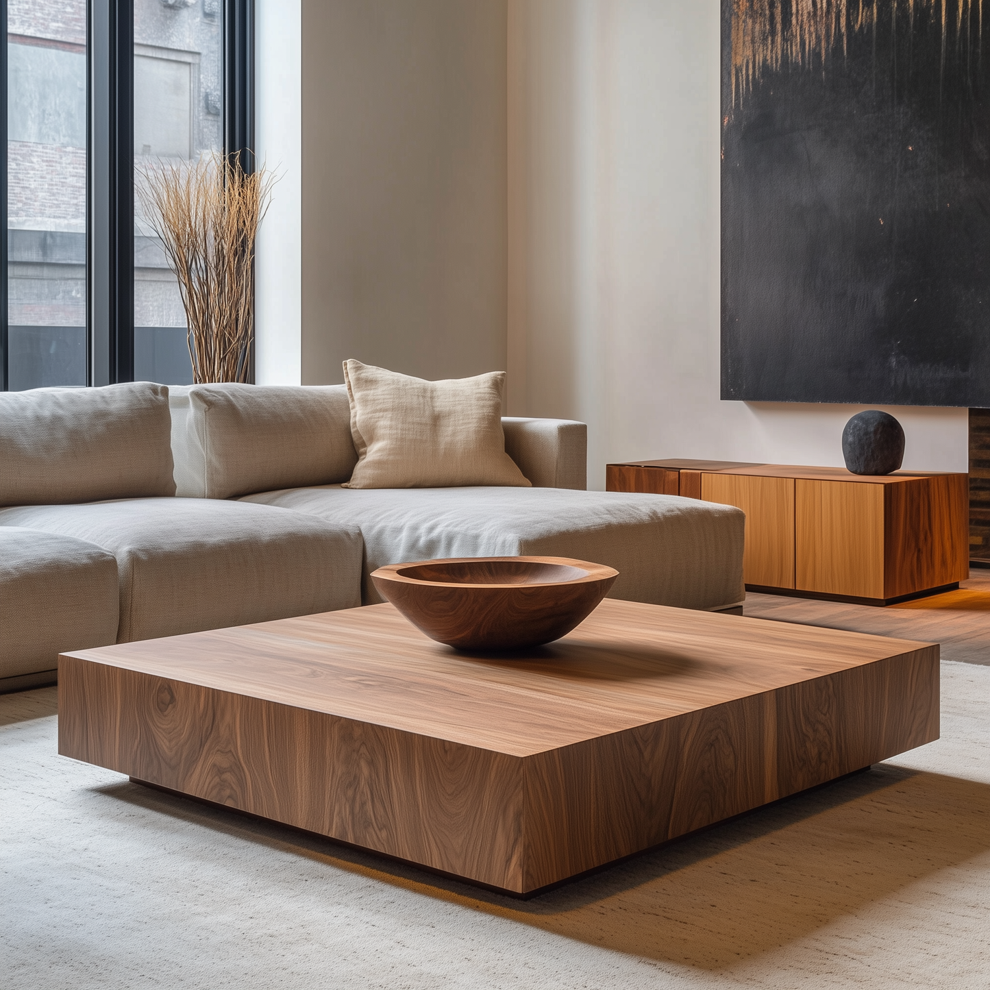 Daisy Square Walnut Coffee Table - Custom Made