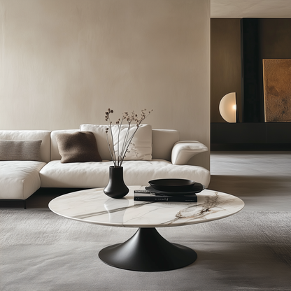 Lotus Round Stone Coffee Table - Custom Made