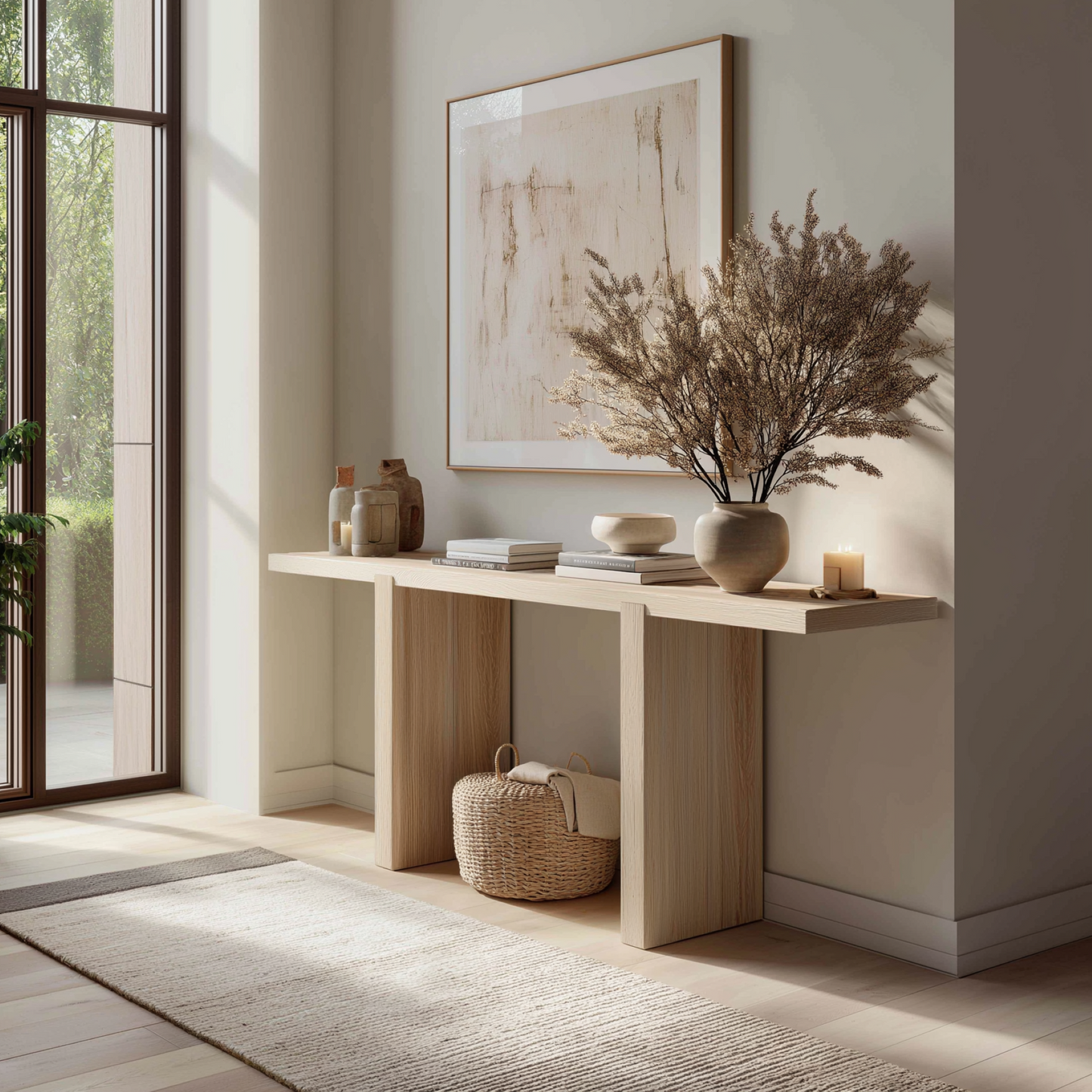 Hardwood Entryway Console Table